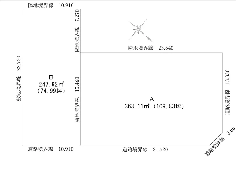 永山　土地区画（文字あり）